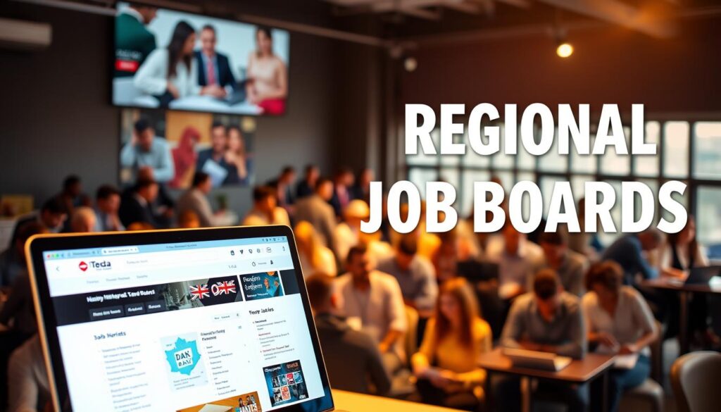 A vibrant, visually striking image of regional niche job boards in Canada. A sleek, modern website interface takes center stage, showcasing a clean layout with intuitive navigation and job search functionality. In the background, a diverse array of people from various industries and backgrounds are engaged in the job search process, reflecting the breadth of opportunities available on these specialized platforms. Warm, natural lighting illuminates the scene, creating a sense of professionalism and opportunity. The overall atmosphere conveys the importance of these regional and niche job boards in the Canadian job market. A vibrant, visually striking image of regional niche job boards in Canada. A sleek, modern website interface takes center stage, showcasing a clean layout with intuitive navigation and job search functionality. In the background, a diverse array of people from various industries and backgrounds are engaged in the job search process, reflecting the breadth of opportunities available on these specialized platforms. Warm, natural lighting illuminates the scene, creating a sense of professionalism and opportunity. The overall atmosphere conveys the importance of these regional and niche job boards in the Canadian job market.
